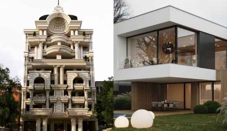 بهترین متریال‌ها برای طراحی نمای مدرن و کلاسیک